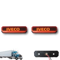 LED габарити за камиони с логото на IVECO бяло, оранжево, червено